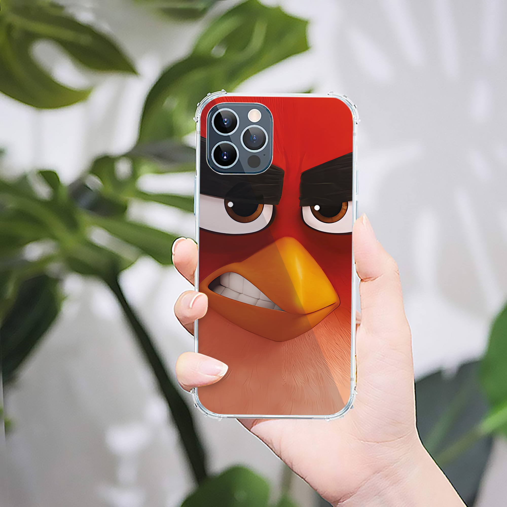 （画像用） Angry Birds アングリーバード 【iPhone 12シリーズ対応】透明スマホケース（クリアソフトケース）